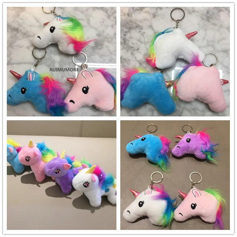 Multi Colors , New Mini Unicorn toys , baby Plush Toys , Key chain 8cm