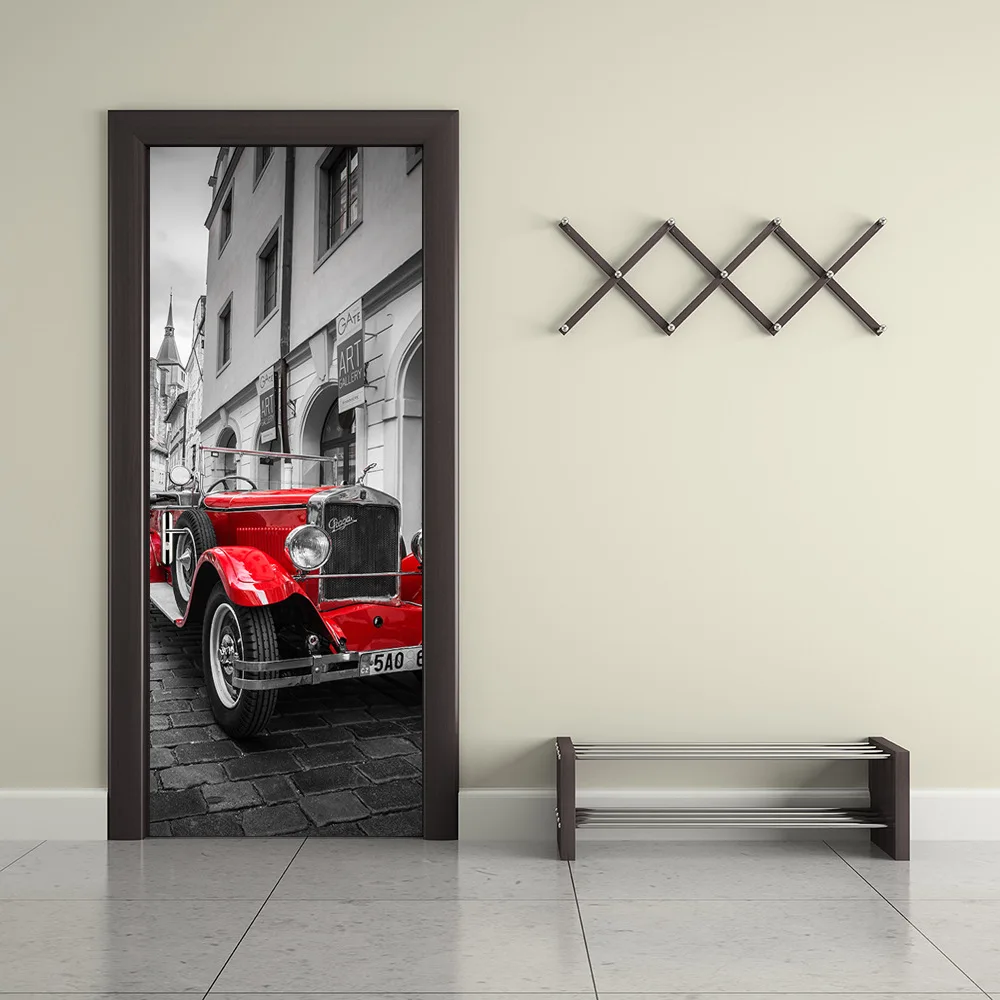 

Colomac 3d city scenery pattern wall door stickers self-adhesive renovation living room bedroom home decoration accessories