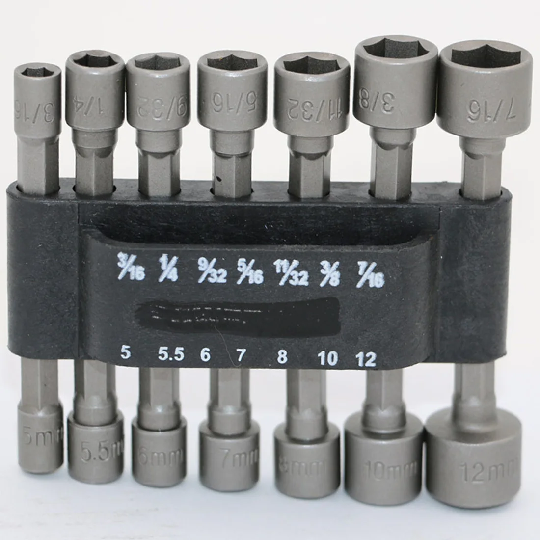 14pc Power Nut Driver Set Black Case Dual Metric Standard Sae 1 4 Shank Screwdrivers Nutdrivers