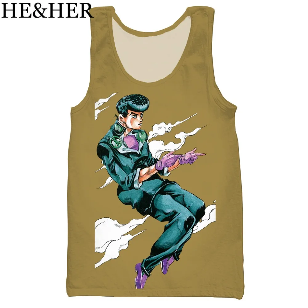 JoJo невероятное приключение Объёмный рисунок(3D-принт) унисекс на бретелях Мужская мода лето на бретелях выработать мужские женские Топы Холтер на бретелях