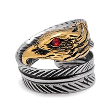 Goro Takahashi apertura del anillo del AMOR de plumas de Águila para los hombres de las mujeres anillo de boda anillo de Acero Inoxidable 316L classic pluma de Goro