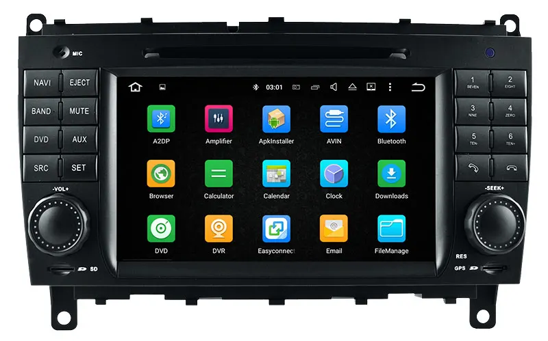 7-дюймовый автомобильный DVD gps плеер Android 9,0 для Mercedes Benz W209 CLK CLS W219 Радио Данные беспроводного обмена карта Камера Вход Wi-Fi Navi