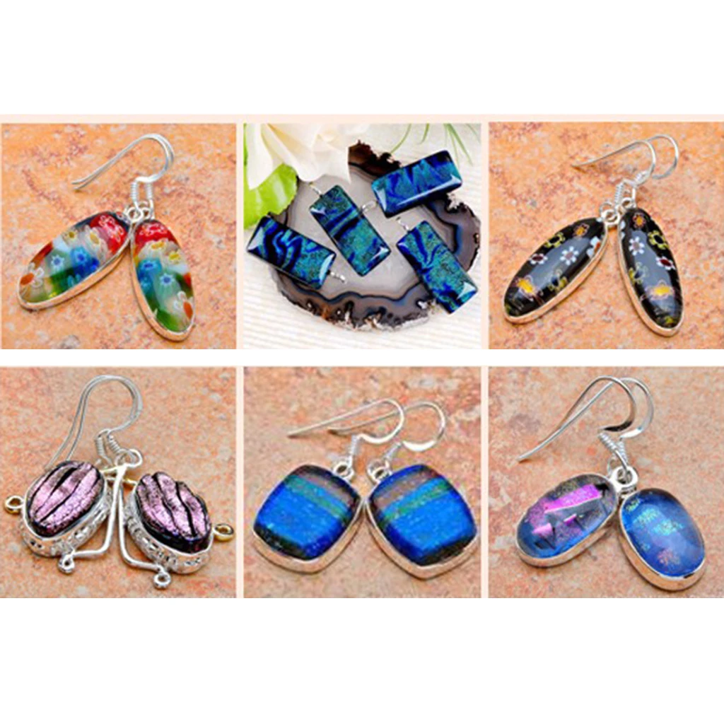 10pcs/Set Microwave Kiln Kit Glass Fusing Kit DIY Fusing Jewellery Pieces and Embellishments