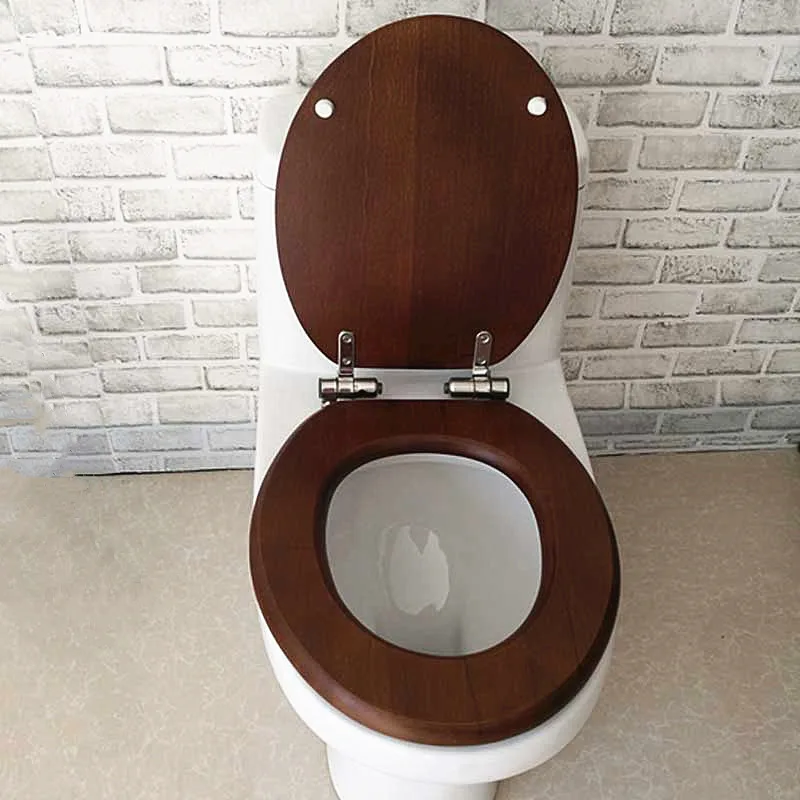 

Universal Slow-Close toilet seats,Solid wood O shaped type toilet seats cover,Ordinary buffer toilet seats lid