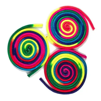 

Rainbow Color Rhythmic Gymnastics Rope Solid Competition Arts Training Rope Gymnastics Sports Rope 1