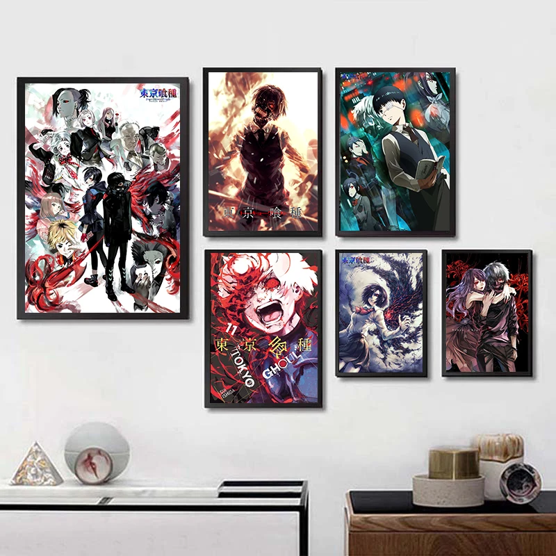 

Tokyo Ghoul Anime Posters White Coated Paper Prints Clear Image Home Decoration Livingroom Bedroom Bar Home Art Brand