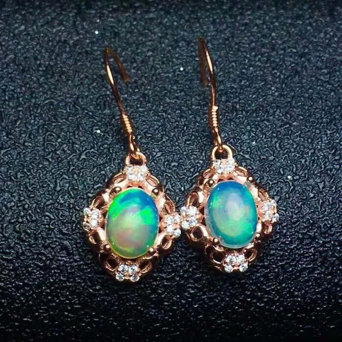 

KJJEAXCMY boutique jewelry 925 pure silver inlaid natural ooped female earrings with elliptical micro inserts.