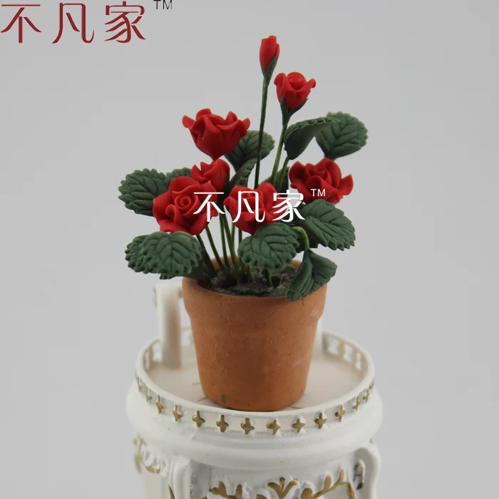 Doll house for micro mini ature mini flower pot model