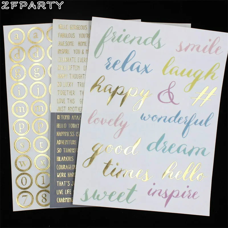 

ZFPARTY Sweet Smile Self- adhesive Paper Sticker for Scrapbooking/ DIY Crafts/ Card Making Decoration