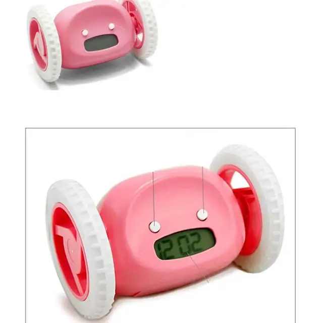 Original Runaway Alarm Clock On Wheels Fun Crazy Extra Loud