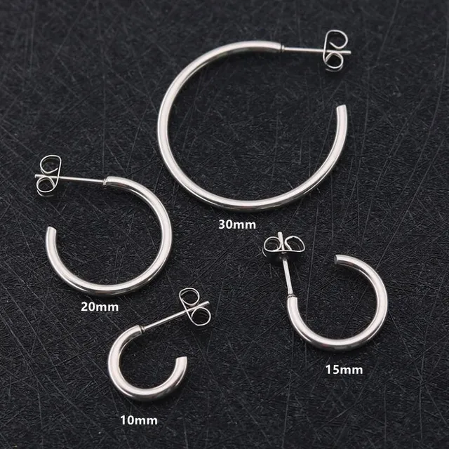 4 Size Half Arc Trend Brief Anium Stainless Steel Colors Plated 4 Size Half Arc Trend Brief Anium Stainless Steel Colors Plated Men Earring Stud Earrings For Women Clic Jewelry