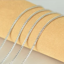 Итальянское ювелирное изделие, настоящее 925 пробы, серебро 1/1, 5 мм, цепочка Шопена, ожерелье 40 см, 45 см, 50 см, женские и девичьи ожерелья, вечерние украшения, подарок