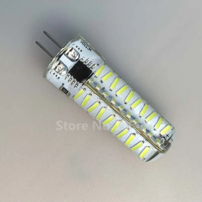 Новый дизайн затемнения G4 4014 smd ламп 8 Вт 80leds Droplight силиконовые Средства ухода за кожей лампы переменного тока 220 В 110 В 50% ярче, чем 3014 2 шт./лот