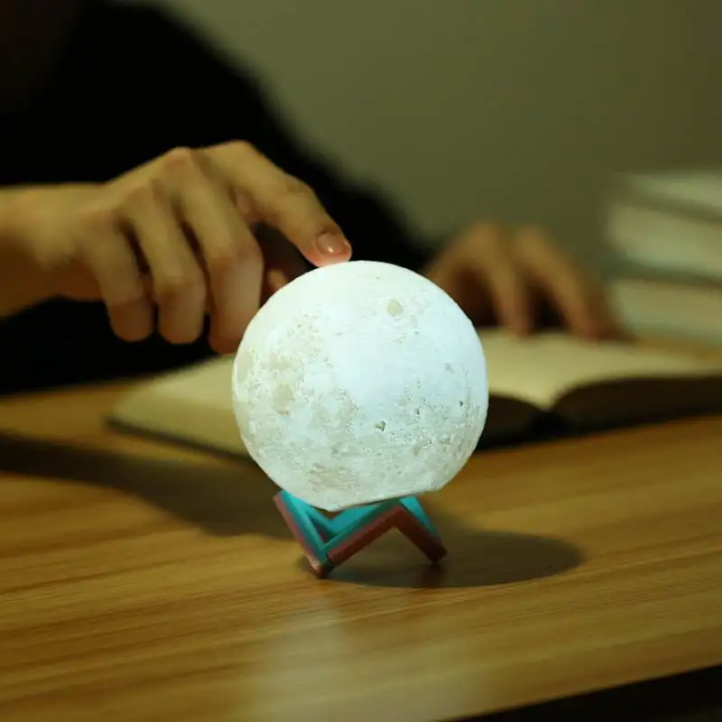 

Moon USB 3D LED Night Light Rechargeable Table Lamp Touch Switch Night Lamps For Bedroom Living Room Decor DC5V
