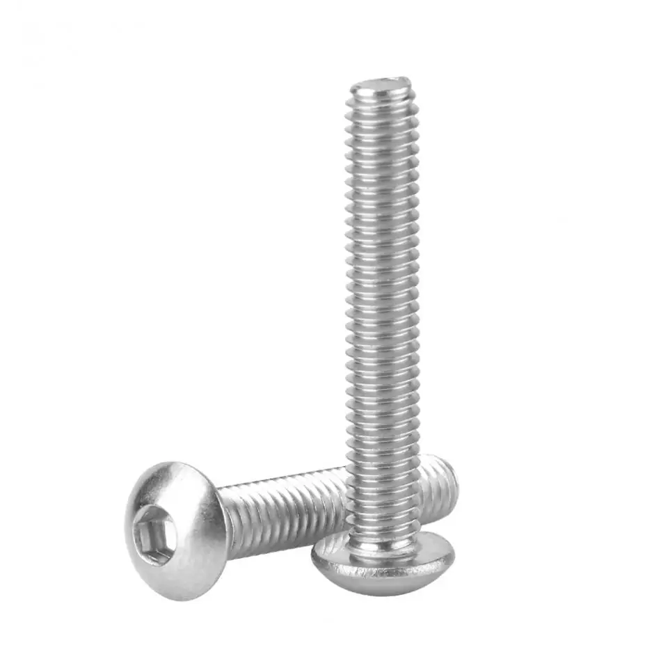 Button Head Screws 210pcs M4 Stainless Steel SS304 Hex Socket Button Head Screws and Nuts Assrotment Set hex sockets Bolts