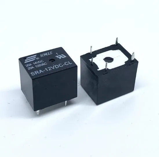 

10pcs 5pin DC Power Relay SRA-5VDC-CL SRA-12VDC-CL SRA-24VDC-CL 5Pin PCB Type In stock Black Automobile relay
