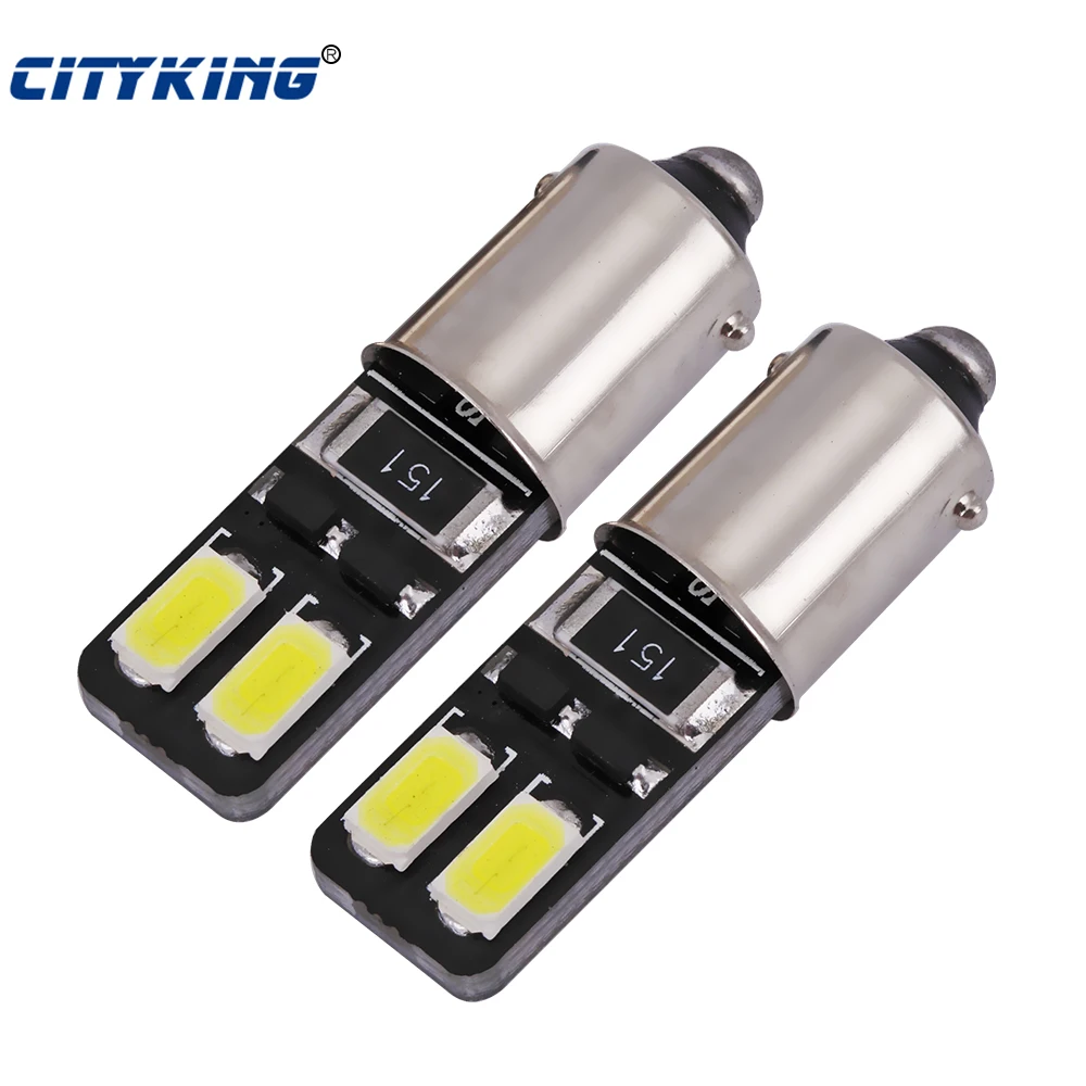 10 Pz Bax9S Ba9S Bay9S Led Side Marker Canbus 4Smd 5630 5730 Car Interior Light T4W Lampadine Wedge Targa Lampada Car-Styling
