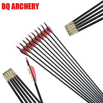 

12pcs Archery Carbon Arrow 28Inch ID6.2mm OD7mm Compound Children Bow Accessories Hunting Practice Outdoor Archery Play