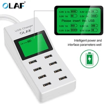 8-Порты и разъёмы Кабель для быстрой зарядки USB для Зарядное устройство EU Plug Настольный Быстрый Телефон Зарядное устройство адаптер для iPhone samsung Xiaomi huawei дорожное зарядное устройство для зарядки