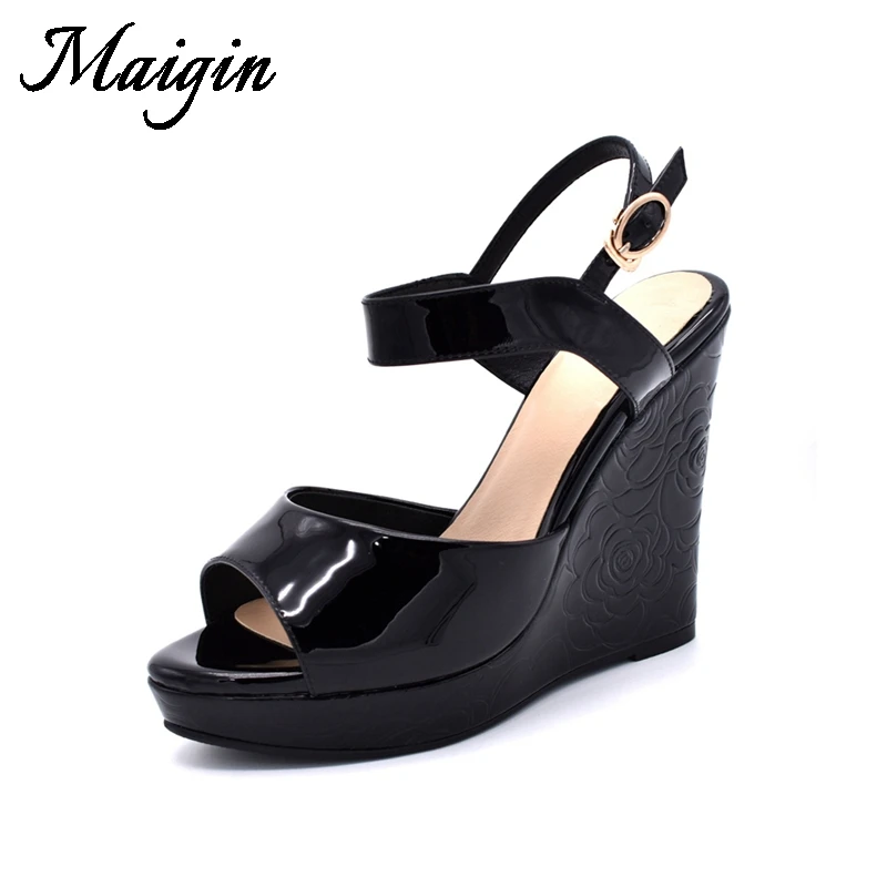 Maigin High Heels Platform Sandals Women 2018 New Fashion Peep Toe Ladies Shoes High Heels Sandals Summer Wedges Shoes for Women