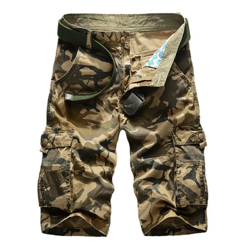 

Male Summer Hot Sale Hip Hop Cotton Quality Work Shorts Homme 29-44 New Cargo Shorts Men Camouflage Army Military Casual Shorts