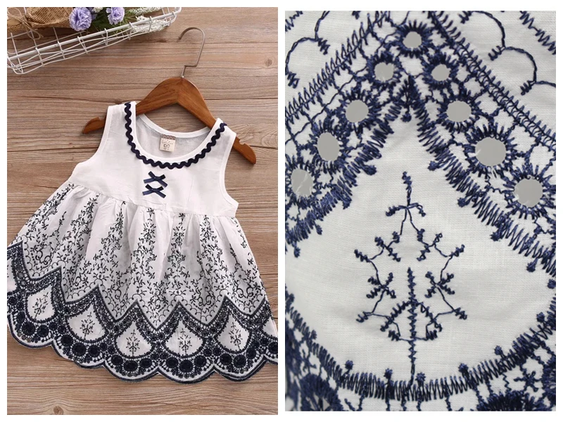 Cotton Cloth Lace Fabric Positioning Bilateral Embroidery 138CM DIY Fabric Baby Clothes Skirt Home Textile Accessories