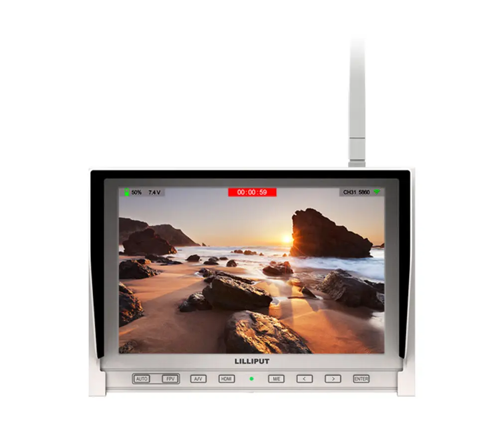 US $309.00 Lilliput 339DW 7 IPS FPV Monitor Auto Search Dual Receiver BuiltIn Battery For Video FOR FPV DJI Phantom 2 For GoPro