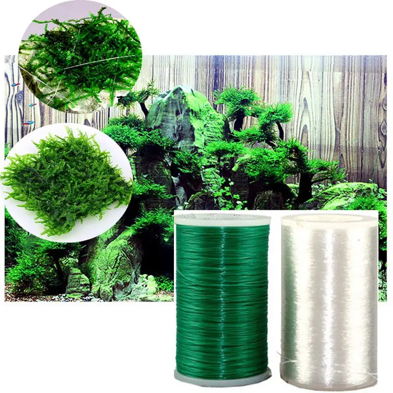 

400M Aquarium Fish Tank Landscape Aquatic Live Plant Water Grass Driftwood Floating Crystal Moss Line Fern String Nylon Rope