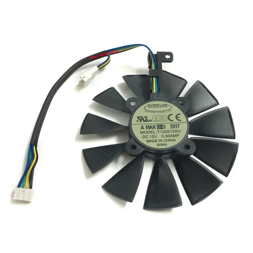 graphics card fan T129215SU 0.5A 87mm diameter PWM 4Pin GPU VGA Cooler