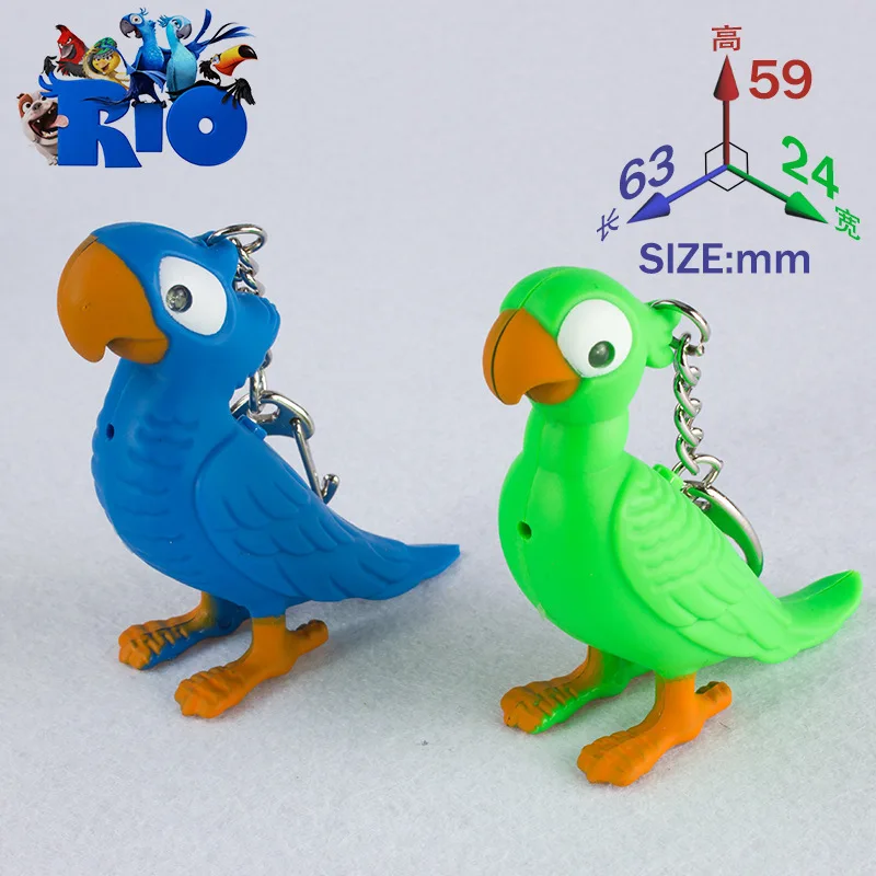 The lovely parrot keychain font b led b font sound light font b Flashlight b font