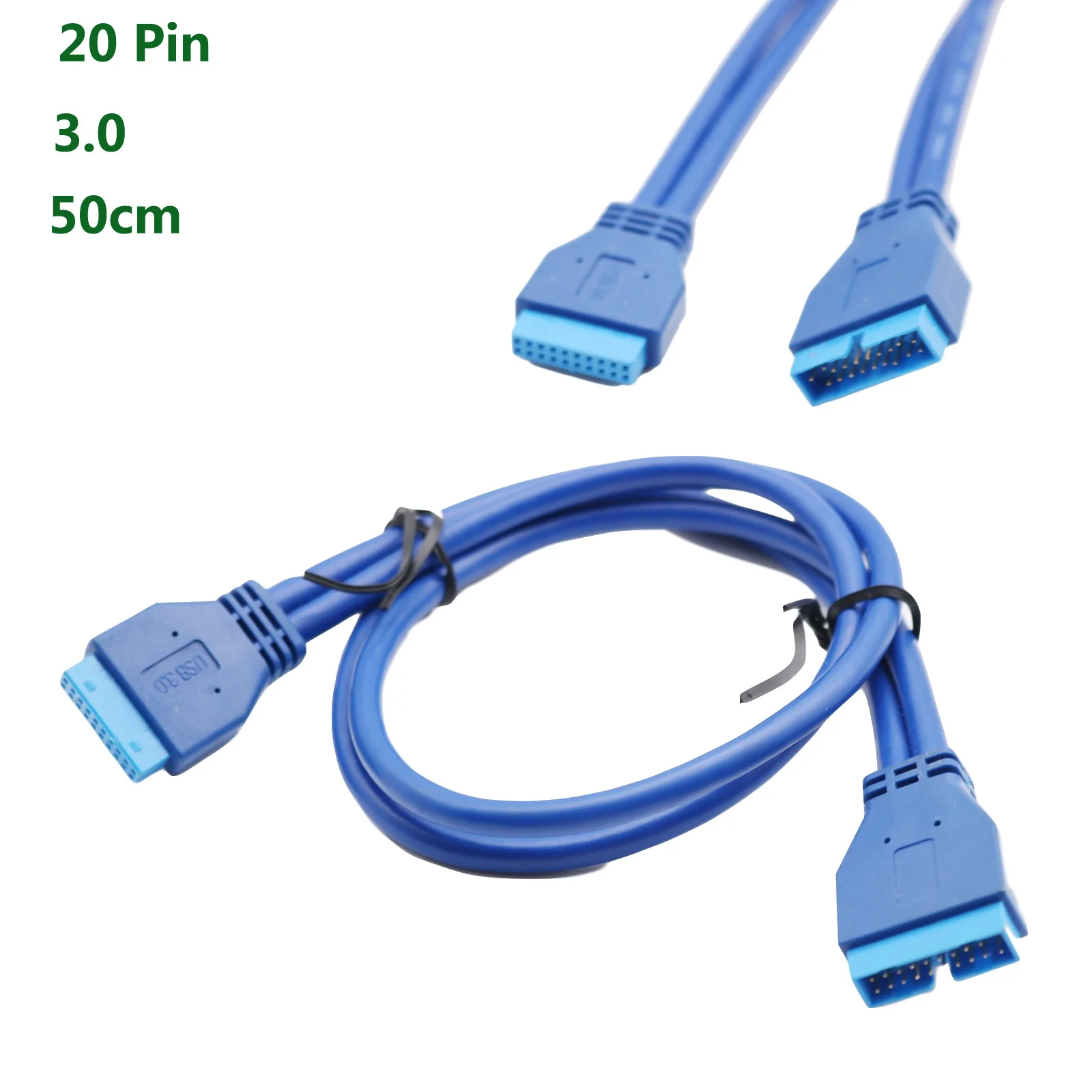 

USB 3.0 Motherboard 20 Pin Male To 20P Female Socket Header Extension Adapter Connect Cable Cord 50cm/1.5ft
