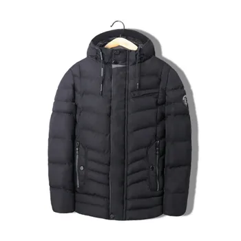 

Winter Jacket Men 2019 Fashion Hooded Male Parka Jacket Mens Solid Thick Jackets and Coats Man Plus Size Winter Parkas Coat 4XL