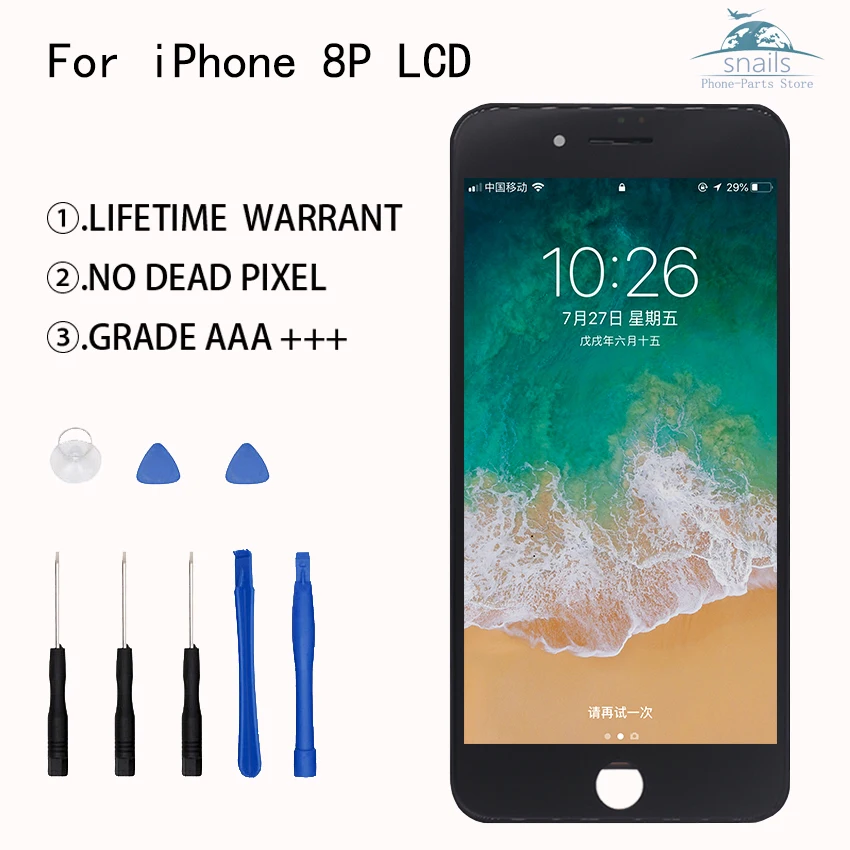 

LCD Display For iphone 8 PLUS LCD Digtizer Phone Parts For Apple iphone 8 LCD Touch Screen Phone Free Tools