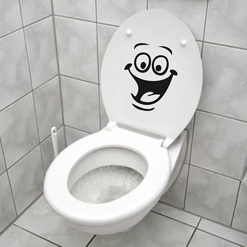 

Smiley Face WC Toilet Decal Room Art Decor Funny Bathroom Kitchen Wall Sticker