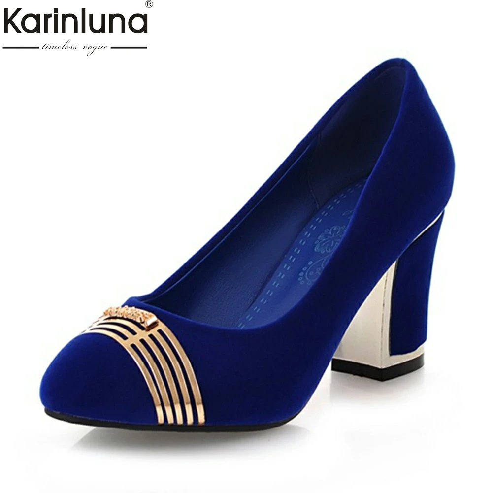 

Karinluna Dropship Big Size 33-50 Fashion Slip On Women Pumps Shoes High Heels Sexy Party Wedding Pumps Office Lady Woman Shoes