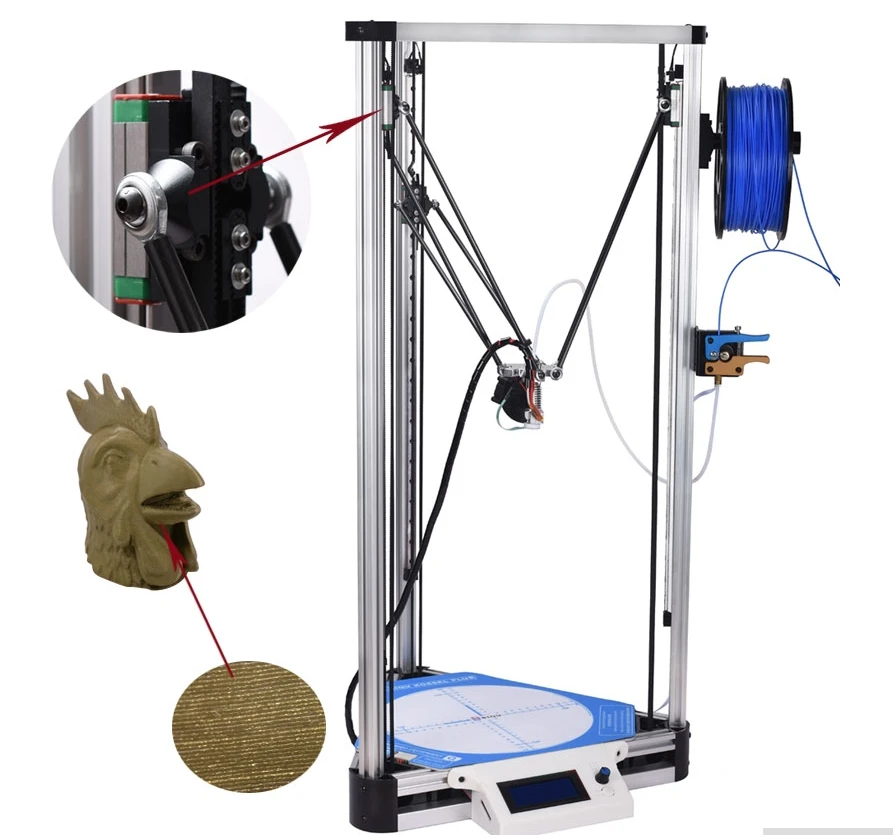 BIQU 3D принтер Высокая точность Kossel Plus/Pro DIY автоматическое выравнивание Kossel Reprap 3D-принтер машина алюминиевый HeatBed BLTOUCH