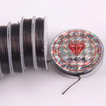 

5Rolls x8M Stretch Elastic Beading Cord/String/black Thread 0.8MM