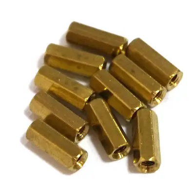 

10 pcs M3 x 12mm Brass Hex Standoff Pillar Female - Female AK