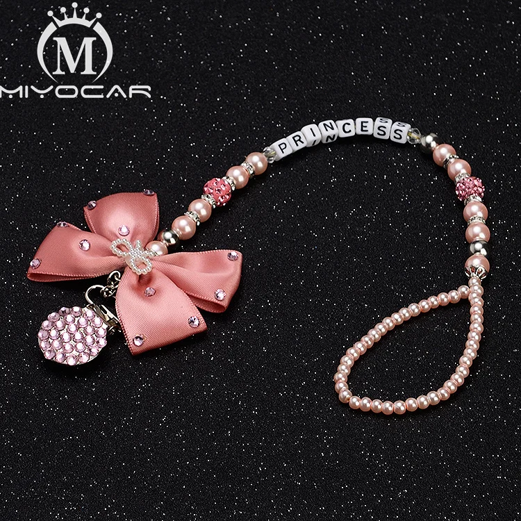 MIYOCAR любое имя может сделать Красочный bling горный хрусталь держатель для соски-пустышки держатель уникальный подарок для ребенка