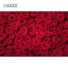 Laeacco Red Rose Wedding Flower Love Party Celebration Bridal Baby Portrait Photo Background Photographic Backdrops Photo Studio