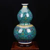 Classical Jingdezhen Vase Floor Large Colored Enamel Calabash Porcelain Vase Decorates Sitting Room Furnishing Art 2