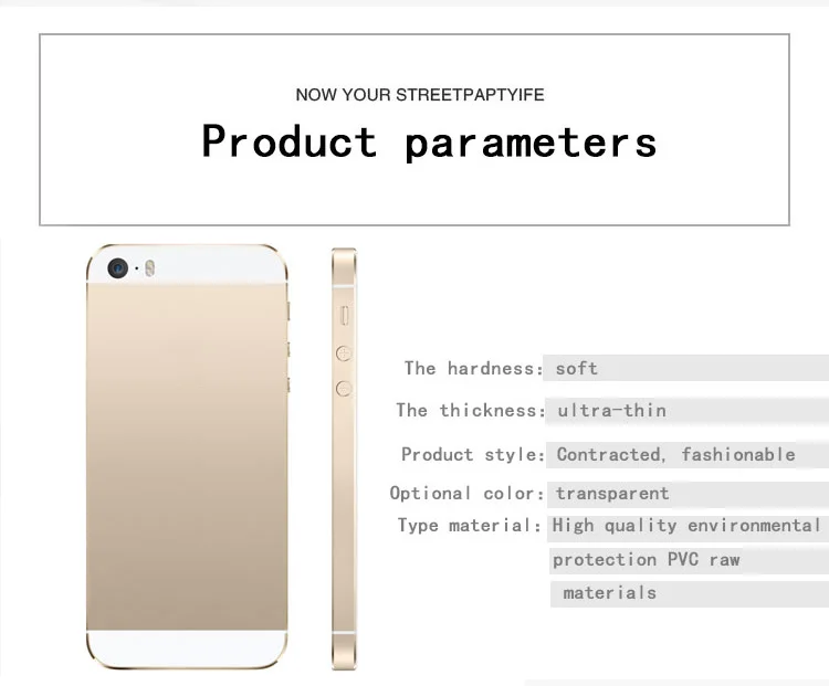 2016NEW matte transparent back film stickers for iphone 44s55sin mobile screen protector highscreen (8)