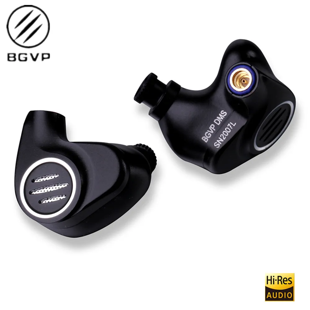 Наушники вкладыши BGVP DMS 1DD + 6BA гибридные Hi Fi мониторы IEM металлические