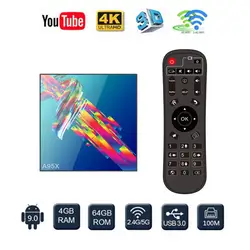 Smart tv Box A95X R3 Android9.0 4 Гб ОЗУ 64 Гб ПЗУ RK3318 четырехъядерный Google Play домашний медиа плеер 4K HD двухдиапазонный Wifi набор верхней коробки