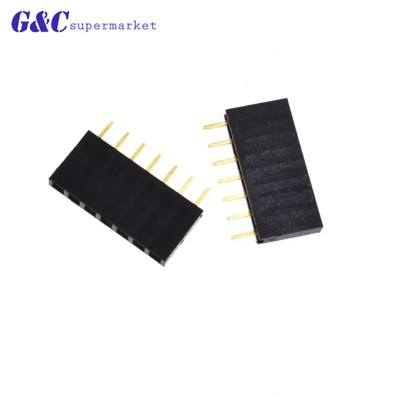

10pcs Single Row Female Pin Headers Strip 2.54mm Pitch 1 x4 -40Pin Straight Header Socket Pin Strip Mayitr Electrical Supplies