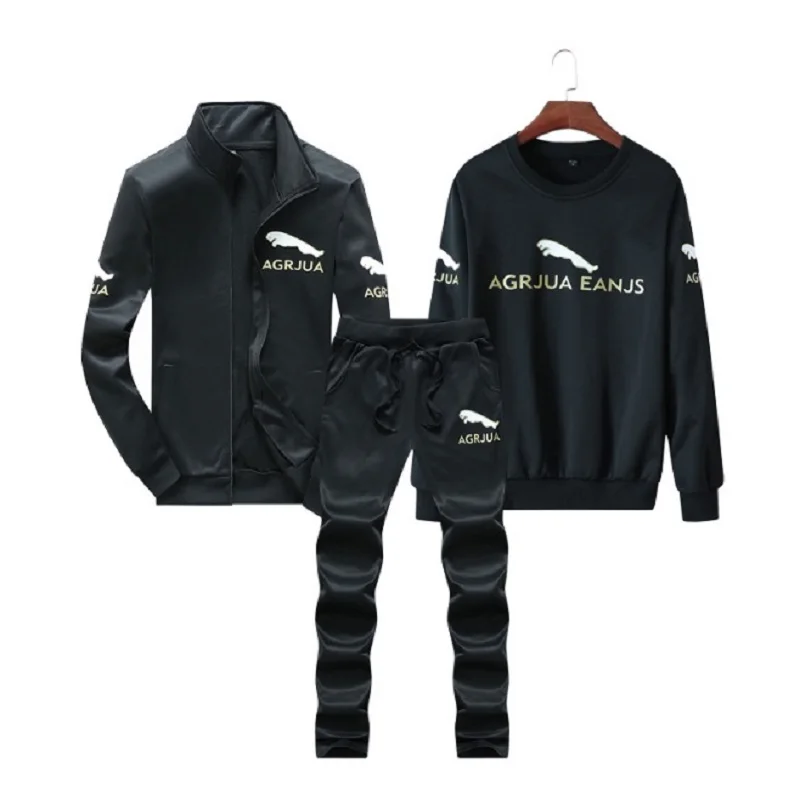 

2018 Hot Sale Men's sports Suit Spring And Autumn The New Cotton Large Size Sports Set Run Outdoor Men Jogging Suits