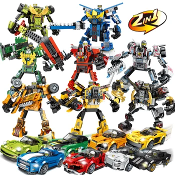 

Technic City Super Racers 2in1 transformation robot Speed Champions Supercar Racing Car Building Blocks Bricks DIY Toys for kids