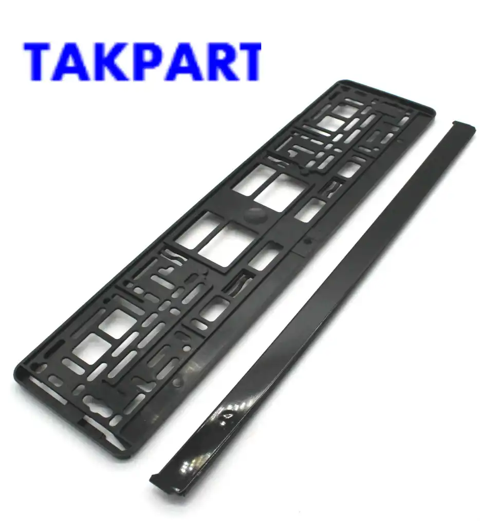 TAKPART 1 шт. обычная пластиковая рамка номерного знака черная 53x13 см|Номерной знак| |