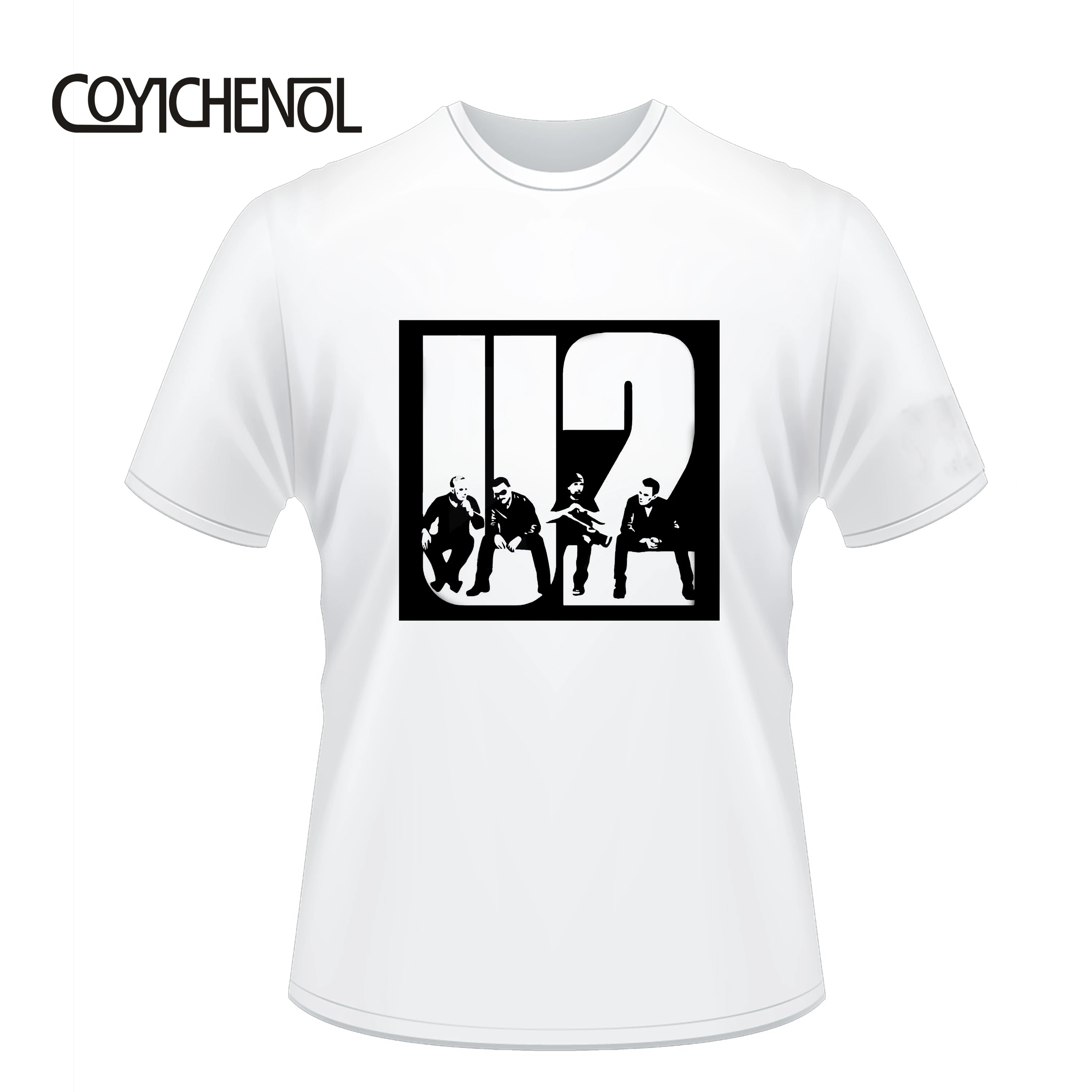 

Fashion U2 tshirt men large size modal top short sleeves oversized customize tee Rock Band O-neck tops customize couple tshirt