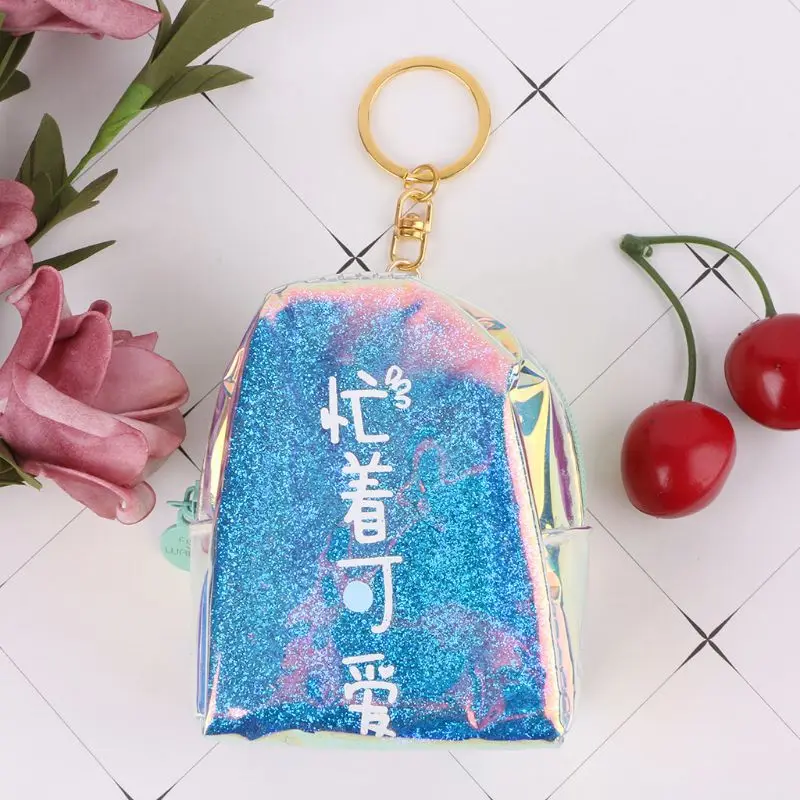 Женская креативная мини-Лазерная Монета Сумка кошелек ручная сумка кошелек брелок